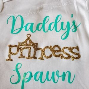 Daddy's Princess Spawn 3-6 month onesie